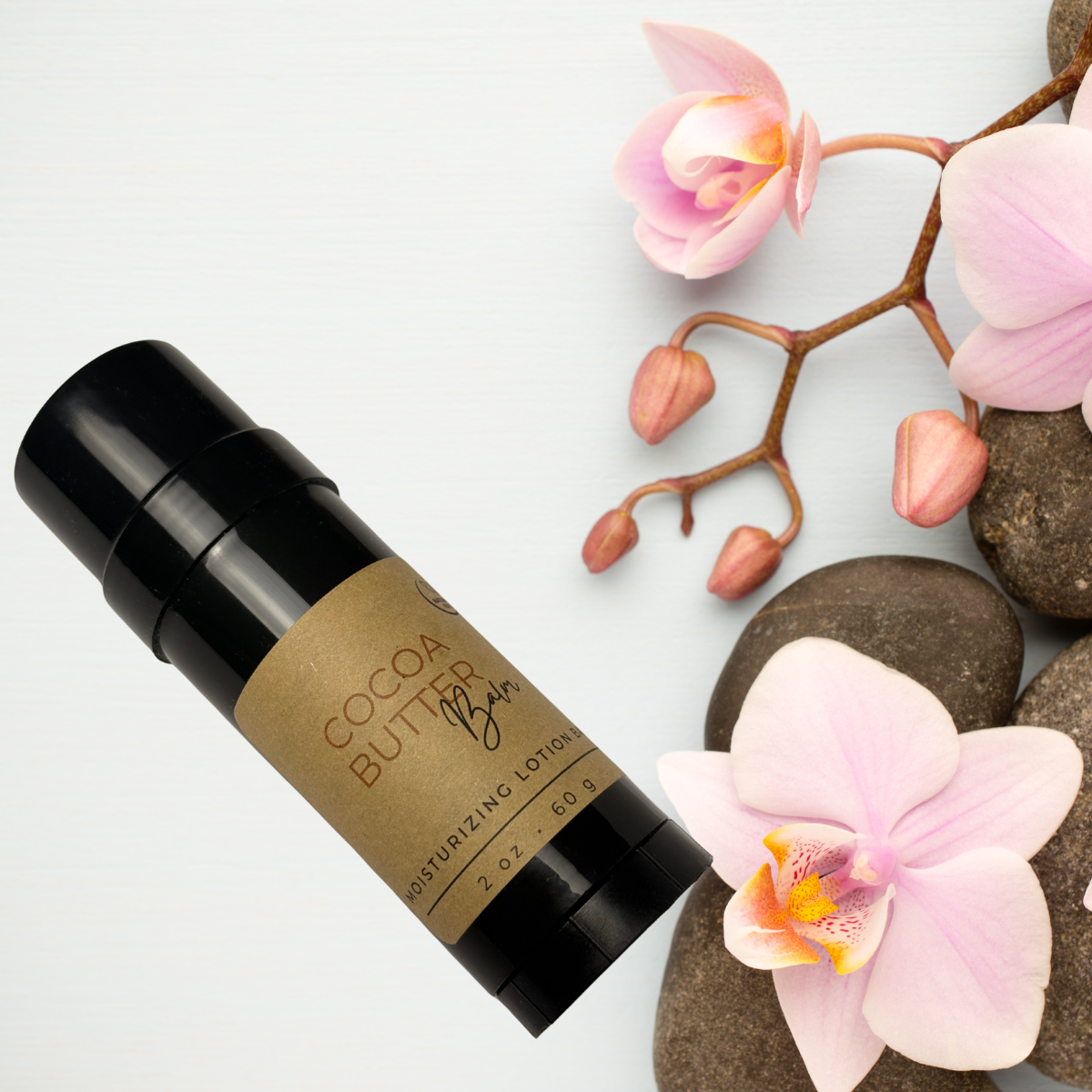 100% Organic Cocoa Butter Body Balm – Push-Up Stick, 2.3 Oz / 67 Grams