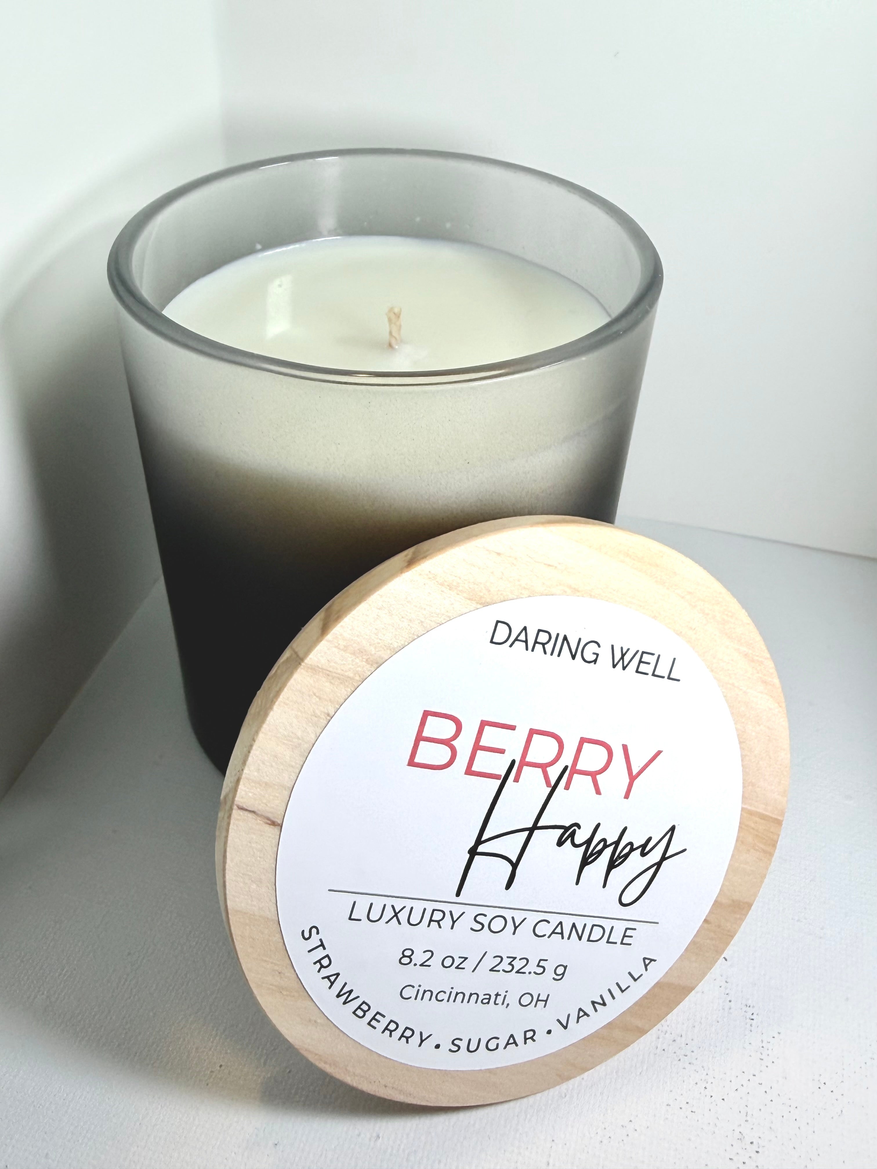 Berry Happy  – 100% Soy Wax Candle (Large, 8.2 Oz )