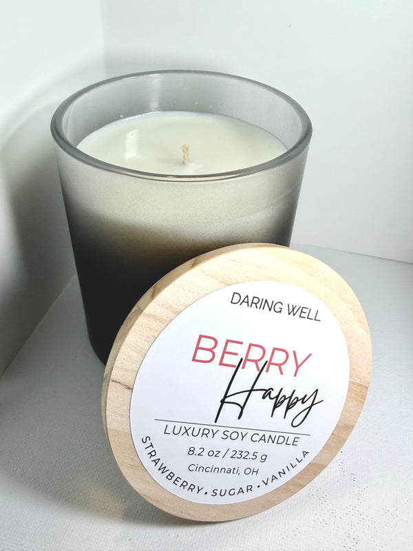 Berry Happy  – 100% Soy Wax Candle (Large, 8.2 Oz )