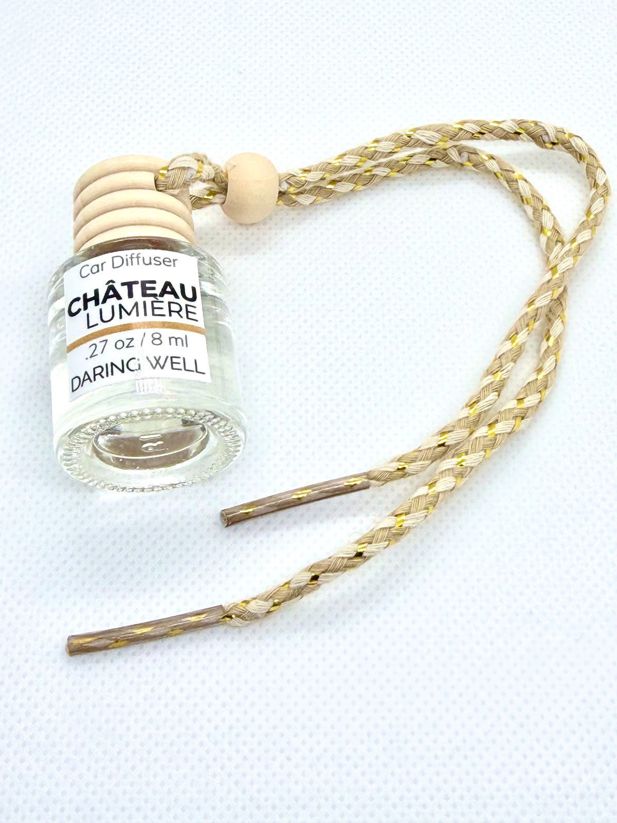 Château Lumière Car Diffuser – 8 ml | White Oak, Leather & Vanilla