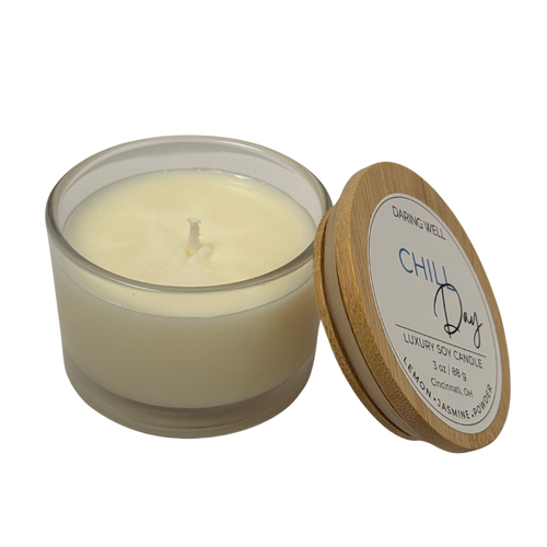 Chill Day – 100% Soy Wax Candle with Bamboo Lid (Small, 88 g)