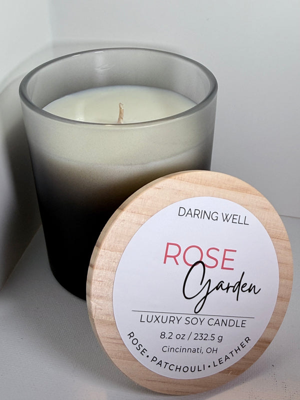 Rose Garden  – 100% Soy Wax Candle (Large, 8.2 Oz )